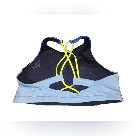 Athleta Freestyle Colorblock High Neck Bikini Top SZ Medium #405949 - Picture 2 of 3